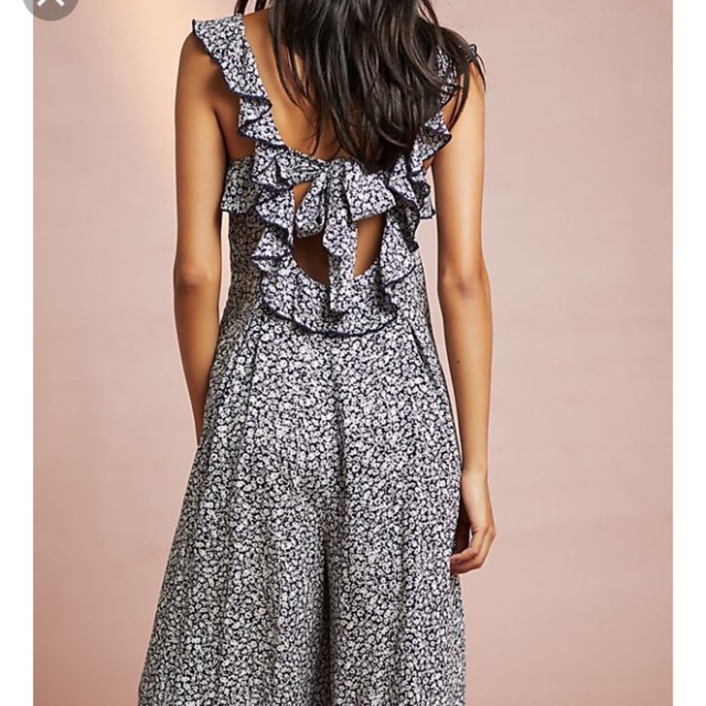 Anthropology Ruffle Jumpsuit XS